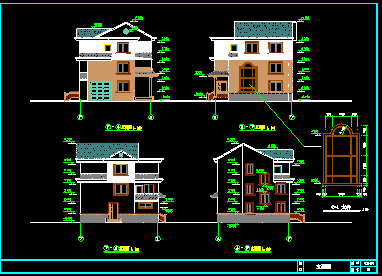 某新型农村住宅见建筑CAD施工设计图纸